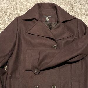 New York & Company Dark Brown Pea Coat